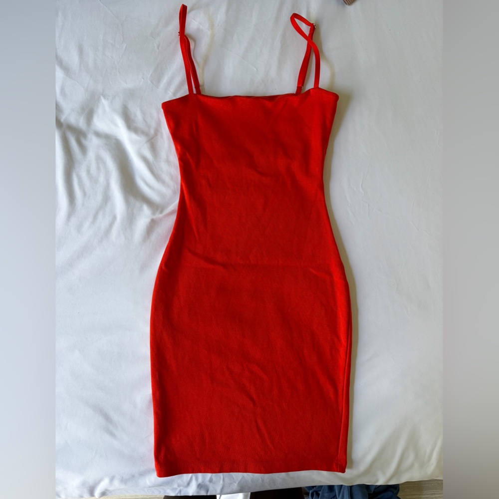 Zara Fitted Vibrant Red Mini Dress